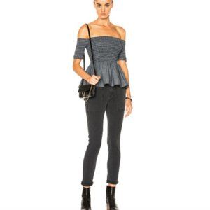 THE GREAT. Skinny Armies In Washed black